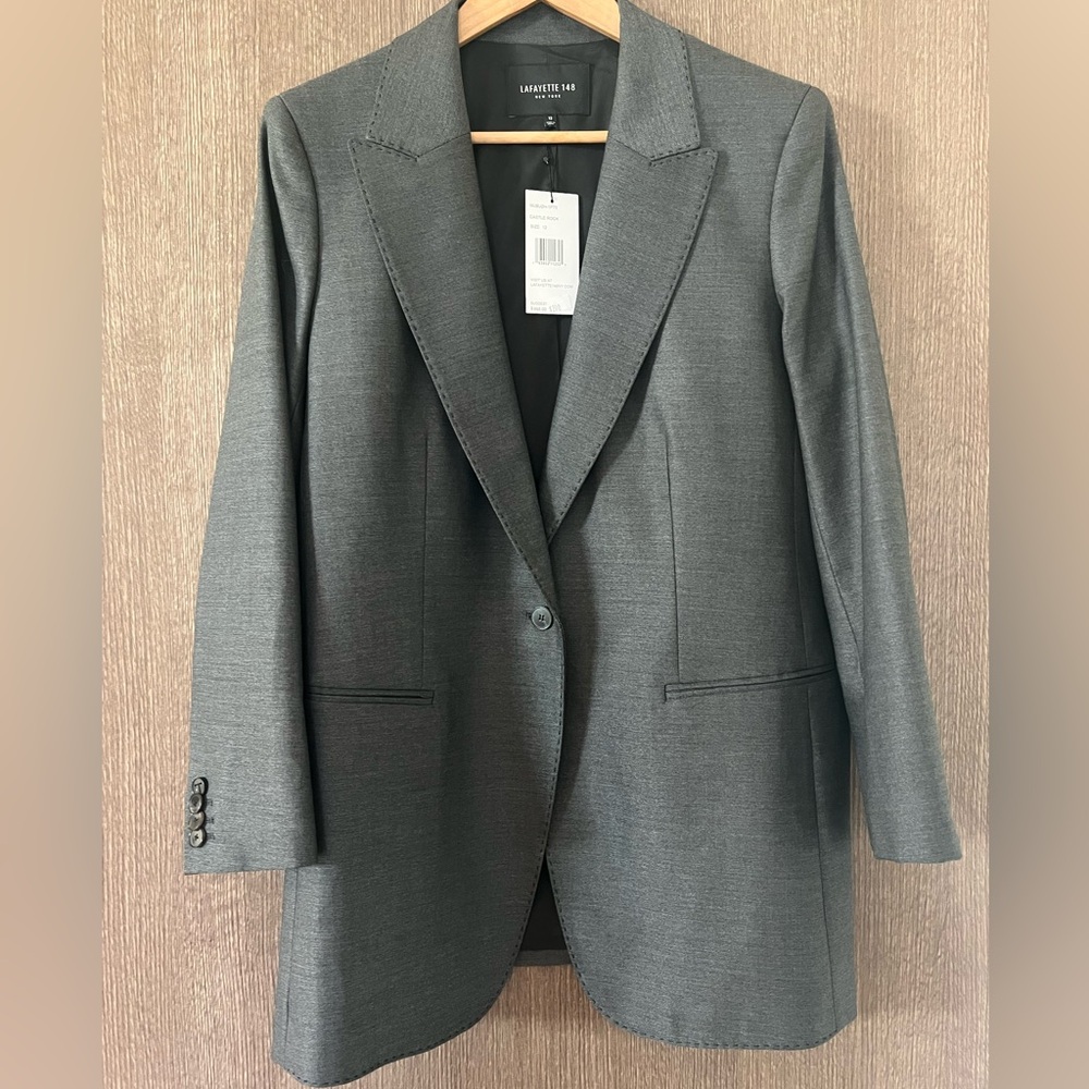 Lafayette 148 New York Gray Blazer